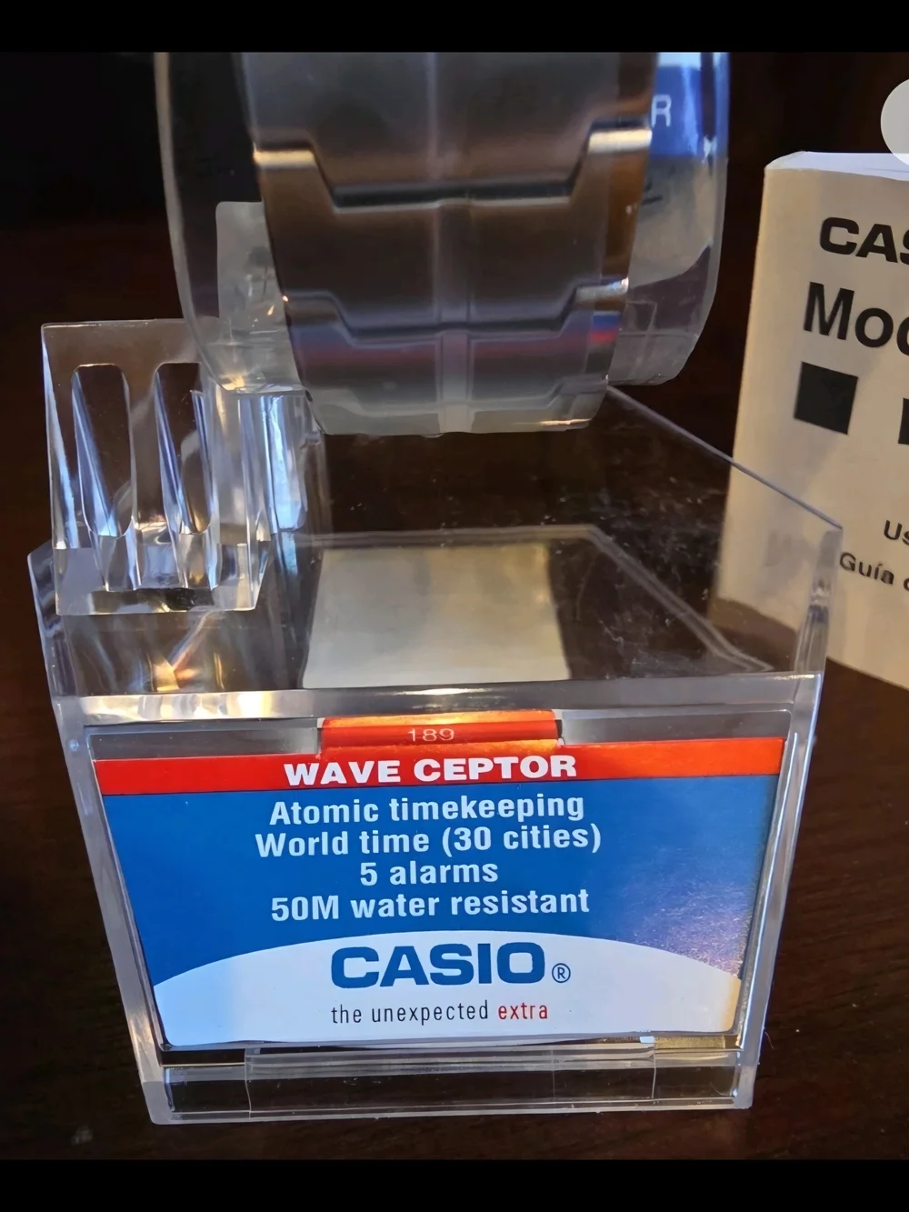 Casio Analog-Digital Men's Watch in Brown and Silver Tones